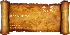 Koch Rita névjegykártya